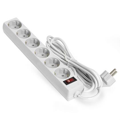 Сетевой фильтр 5м ExeGate SP-6-5W, EX221229RUS, 6 розеток, белый
