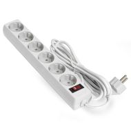Сетевой фильтр 5м ExeGate SP-6-5W, EX221229RUS, 6 розеток, белый
