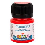 Краска акриловая глянцевая "Декола" 331 красная, 20 мл., банка