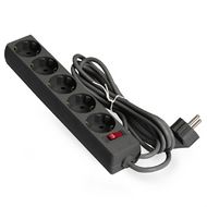 Сетевой фильтр 5м ExeGate SP-5-5B, EX221188RUS, 5 розеток, черный