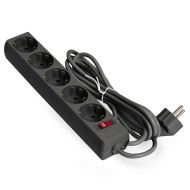 Сетевой фильтр 5м ExeGate SP-5-5B, EX221188RUS, 5 розеток, черный