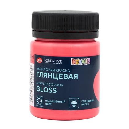 Краска акриловая глянцевая "Декола" 390 арбузная, 50 мл., банка