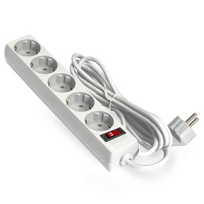 Сетевой фильтр 5м ExeGate SP-5-5W, EX221190RUS, 5 розеток, белый