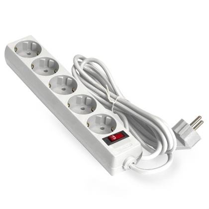Сетевой фильтр 5м ExeGate SP-5-5W, EX221190RUS, 5 розеток, белый