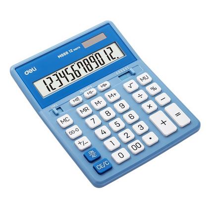 Кальк. наст. 12р. EM888A Deli голубой, пласт., 202,2*158,5*31,3 мм