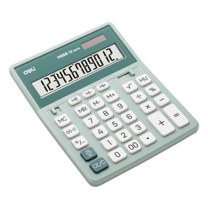Кальк. наст. 12р. EM888A Deli зеленый, пласт., 202,2*158,5*31,3 мм