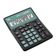 Кальк. наст. 12р. EM888A Deli черный/зеленый, пласт., 202,2*158,5*31,3 мм