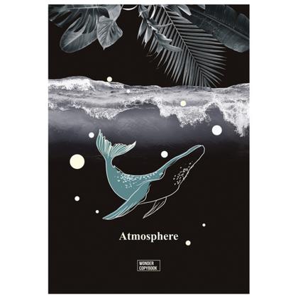 Тетрадь А4 80 л., клет. "Wonder" скоба сбоку, обл. карт., ассорти