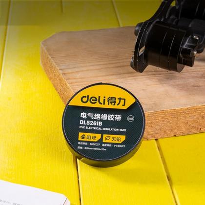 Изолента ПВХ Deli YS DL5261B черная, 18 мм*20 м, 130 мкм