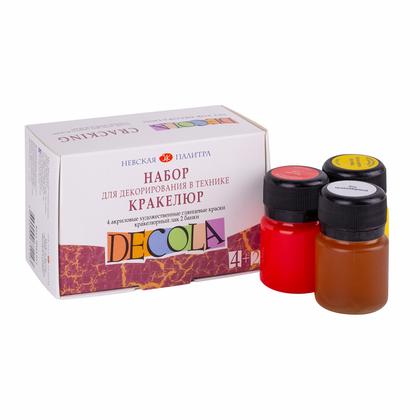 Краска акриловая глянцевая "Декола" набор 6 цв., 20 мл., банки