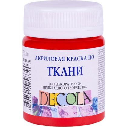 Краска акриловая по ткани "Декола" 331 красная, 50 мл., банка