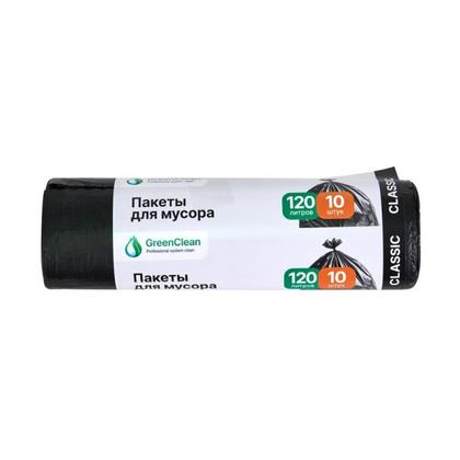 Мешки для мусора 120л 10шт/рулон ПНД Mirpack Classic 12мкм 65*100см цв.черный