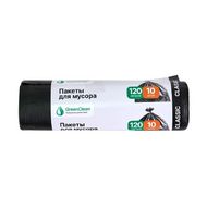 Мешки для мусора 120л 10шт/рулон ПНД Mirpack Classic 12мкм 65*100см цв.черный