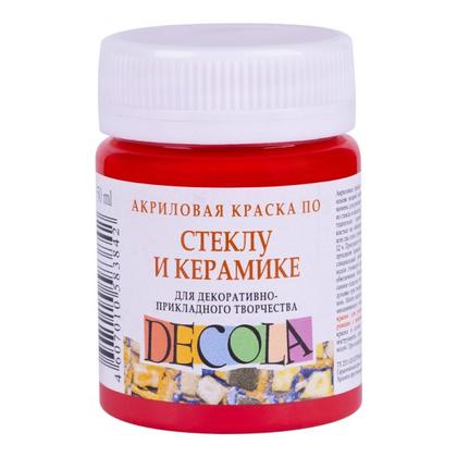 Краска акриловая по стеклу и керамике "Декола" 331 красная, 50 мл., банка