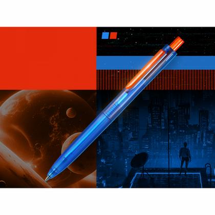 Ручка шарик/автомат "Space Up Cyber" 0,7 мм, пласт., фиолетовый/зеленый, стерж. синий