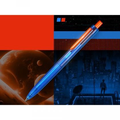 Ручка шарик/автомат "Space Up Cyber" 0,7 мм, пласт., фиолетовый/зеленый, стерж. синий
