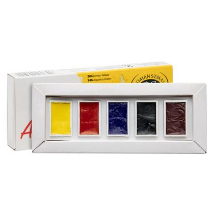 Краски акварельные "Aquarius. Starter set" набор 5 цв., кюветы, картон. коробка