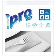 Салфетки бумажные  PROtissue 33*33см, 2 слоя, 1/8 - сложение, цв.белый, 100 листов
