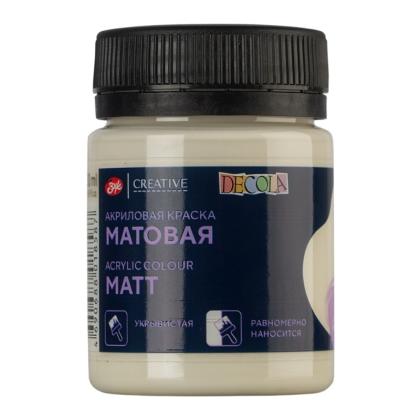 Краска акриловая матовая "Декола" 259 слоновая кость, 50 мл., банка