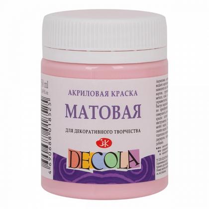 Краска акриловая матовая "Декола" 372 светло-розовая, 50 мл., банка