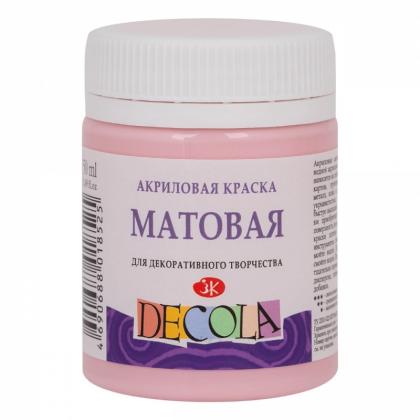 Краска акриловая матовая "Декола" 372 светло-розовая, 50 мл., банка