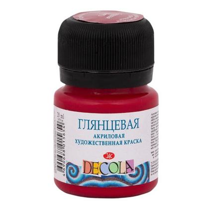 Краска акриловая глянцевая "Декола" 325 бордовая, 20 мл., банка