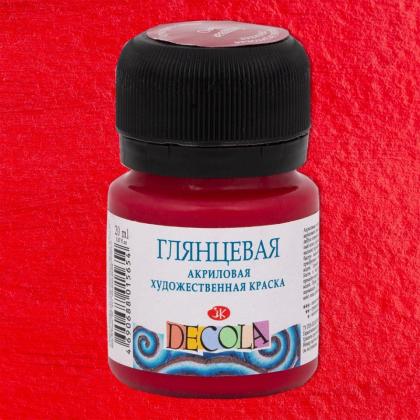Краска акриловая глянцевая "Декола" 325 бордовая, 20 мл., банка