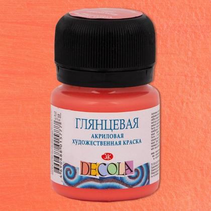 Краска акриловая глянцевая "Декола" 355 коралловая, 20 мл., банка