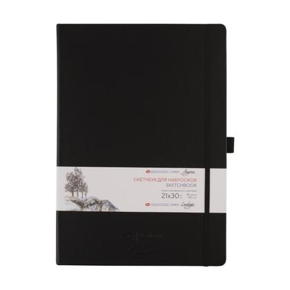 Скетчбук "Ладога" 21*30 см, 140 г/м2, 80 л., черный