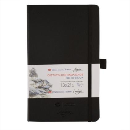 Скетчбук "Ладога" 13*21 см, 140 г/м2, 80 л., черный