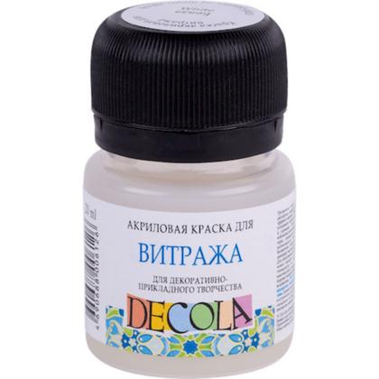 Краска акриловая для витража "Декола" 104 белая, 20 мл., банка