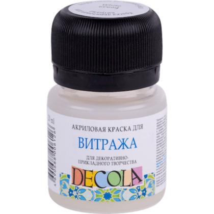 Краска акриловая для витража "Декола" 104 белая, 20 мл., банка