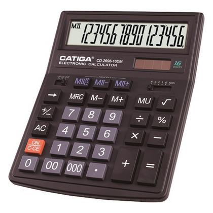 Кальк. наст. 14р. CD-2698-16DM Catiga черный, пласт., 200*154*36 мм