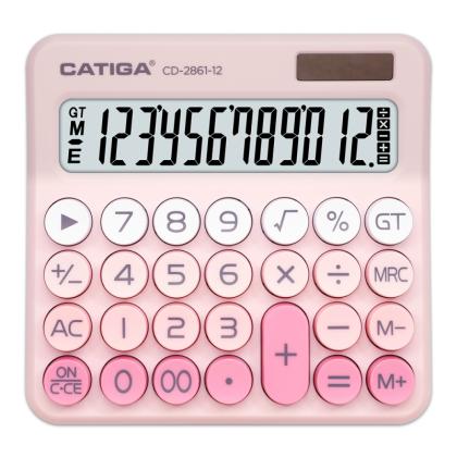 Кальк. наст. 12р. CD-2861-12 Catiga розовый, пласт., 145*152*42 мм