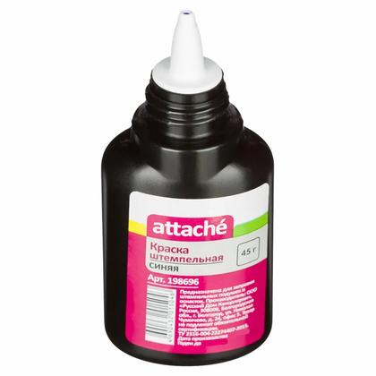 Краска штемпельная 45 г "Attache" синий