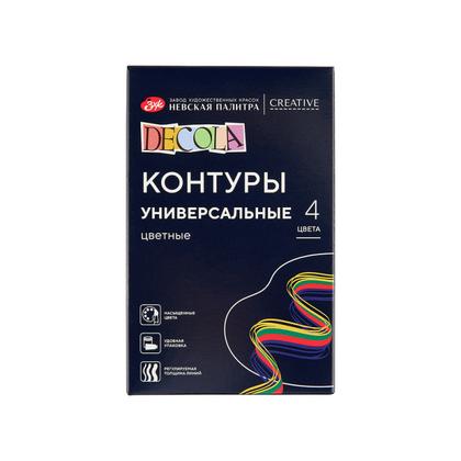 Контур акриловый универсальный "Декола classic" набор 4 цв., 18 мл., тубы