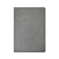 Блокнот А5 148*210 мм, 80 л., тонир., лин. "1818-15" мягк. обл. PVC, серый