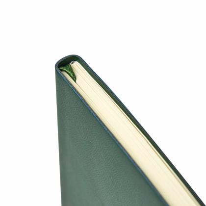 Блокнот А5 148*210 мм, 80 л., тонир., лин. "1818-15" мягк. обл. PVC, т.-зелёный