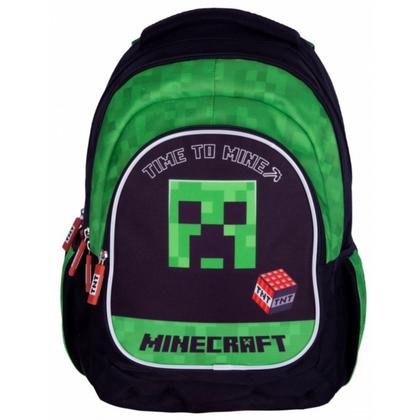Рюкзак детский "Minecraft time to mine" полиэстер., уплот. спинка, черный/зеленый
