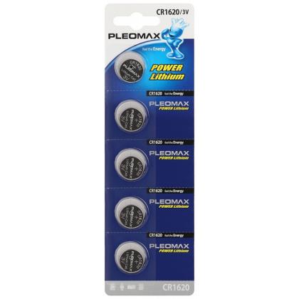 бат_гальв. литиевый дисковый 3 V  CR1620 PLEOMAX Samsung (5шт)