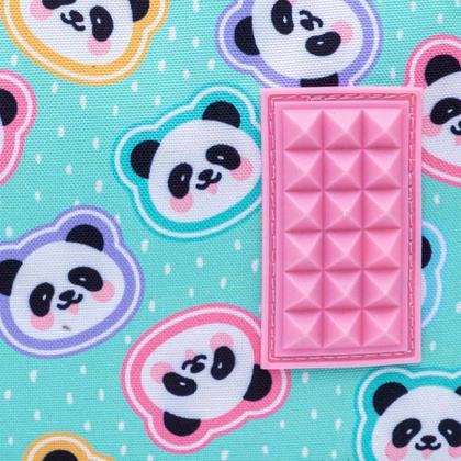 Рюкзак для учащихся начальных классов "Minty Pandas" полиэстер,  уплотн. спинка, голубой