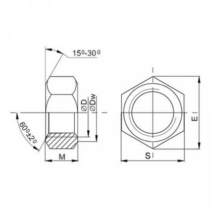 Гайка М8 шестигр., цинк, кл.пр. 6, DIN 934/ГОСТ 5927-70 5 кг/упак РМЗ