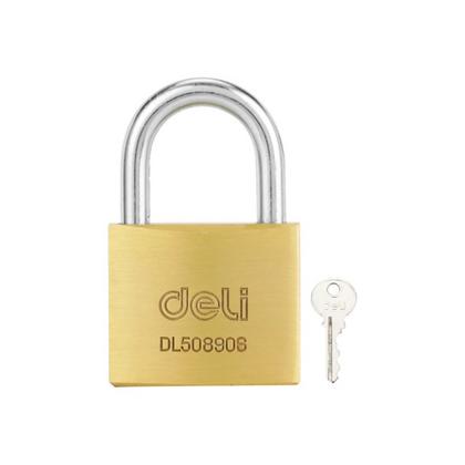Замок навесной Deli YS EDL508906 50 мм, 3 ключа, автомат, латунь