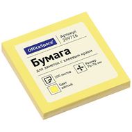 Бумага д/з на кл. осн. 76*76 мм "OfficeSpace" 100 л. желтый