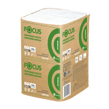 Салфетки бумажные  Focus Optimum 24*18см, 1 слой, цв.белый, 250 листов