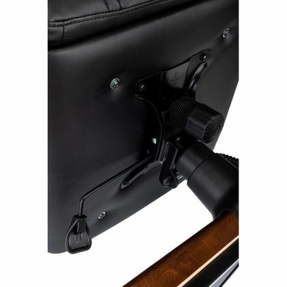 Кресло д/руководителя Бюрократ T-9932WALNUT экокожа, черный, крестов. металл/дерево