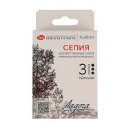 Мелок для рисования прессованный "Ладога" сепия темная, набор 3 цв.