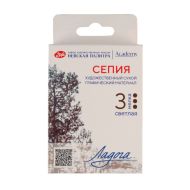 Мелок для рисования прессованный "Ладога" сепия светлая, набор 3 цв.