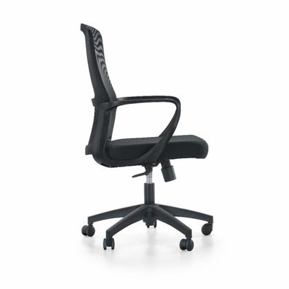 Кресло д/персонала SitZone U-069B сетка/ткань, черный, крестов. пластик, регулир. подголов.