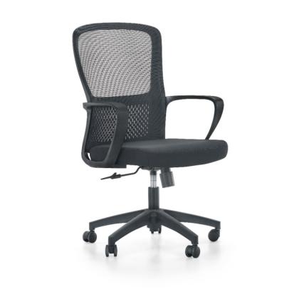 Кресло д/персонала SitZone U-069B сетка/ткань, черный, крестов. пластик